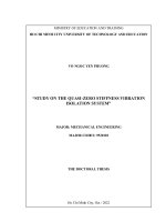 NGHIÊN CỨU HỆ THỐNG CÁCH LY DAO ĐỘNG CÓ ĐỘ CỨNG GẦN BẰNG KHÔNG