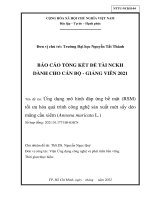 Ứng dụng mô hình đáp ứng bề mặt (RSM) tối ưu hóa quá trình công nghệ sản xuất mứt sấy dẻo mãng cầu xiêm.pdf