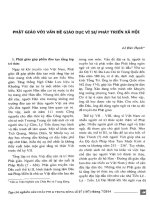 Phật giáo với vấn đề giáo dục vì sự phát triển xã hội