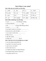 bai tap tieng anh lop 4 unit 6 wheres your school co loi giai