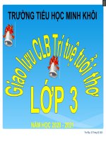 Rung chuông vàng lớp 3 năm 2021