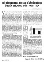 Hiểu biết định lượng một cách để gắn kết toán học ở nhà trường với thực tiễn