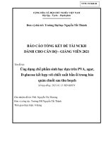 Ứng dụng chế phẩm sinh học dựa trên PVA, agar, D-Glucose kết hợp với chiết xuất bần ổi trong bảo quản chuối sau thu hoạch.pdf