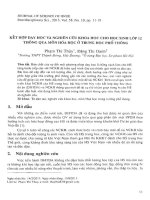 Kết hợp dạy học và nghiên cứu khoa học cho học sinh lớp 12 thông qua môn hóa học ở trung học phổ thông