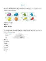 tieng anh lop 3 review 1 chan troi sang tao