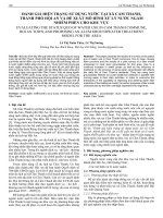 ĐÁNH GIÁ HIỆN TRẠNG SỬ DỤNG NƯỚC TẠI XÃ CẨM THANH, THÀNH PHỐ HỘI AN VÀ ĐỀ XUẤT MÔ HÌNH XỬ LÝ NƯỚC NGẦM NHIỄM PHÈN CHO KHU VỰC