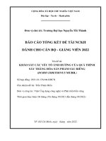 Khảo sát các yếu tố ảnh hưởng của quá trình sấy thăng hoa sản phẩm sầu riêng (Durio Zibethinus Murr).pdf