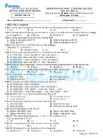 Đề thi môn tin học mẫu trình bày đề thi trắc nghiệm: (áp dụng cho các môn lý, hóa, sinh)