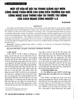 Một số vấn đề đặt ra trong giảng dạy môn công nghệ phần mềm cho sinh viên trường đại học công nghệ giao thông vận tải trước tác động của cách mạng công nghiệp 4 0