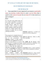 SÁCH ý TƯỞNG từ VỰNG CHO mọi CHỦ đề IELTS WRITING BY NGOCBACH