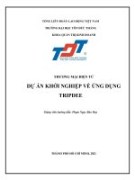 THƯƠNG MẠI ĐIỆN TỬ DỰ ÁN KHỞI NGHIỆP VỀ ỨNG DỤNG TRIPDEE