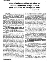 Giảng viên bộ môn phương pháp giảng dạy của các trường khoa đại học sư phạm trước yêu cầu đổi mới giáo dục phổ thông