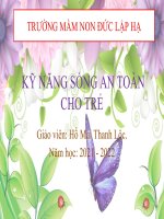 kỹ năng sống: an toàn cho trẻ.