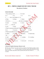 Kiểm tra 1 tiếtbo-de-thi-tieng-anh-lop-6-giua-hoc-ki-2 - Tiếng Anh 6 - Đỗ Cao Cường - Thư viện Đề th...