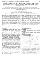 NGHIÊN CỨU ĐÁNH GIÁ HIỆN TRẠNG VÀ ĐỀ XUẤT BIỆN PHÁP BẢO VỆ MÔI TRƯỜNG CHO LÀNG NGHỀ GỐM THANH HÀ, THÀNH PHỐ HỘI AN, TỈNH QUẢNG NAM