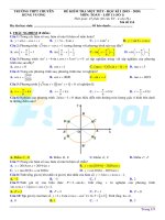 Đề kiểm tra môn toán trường Gia lai