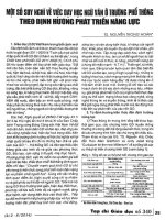 Một số suy nghĩ về việc dạy học ngữ văn ở trường phổ thông theo định hướng phát triển năng lực