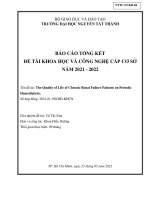 Chất lượng cuộc sống của bệnh nhân suy thận mãn tính chạy thận nhân tạo định kỳ tại bệnh viện Bình Dân.pdf