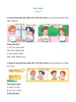 tieng anh lop 3 unit 1 lesson 1 trang 10 11 ket noi tri thuc