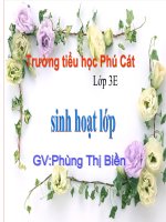 Sinh hoạt lớp 3 - tháng 9