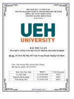 TIỂU LUẬN tổ CHỨC CÔNG tác kế TOÁN TRONG DOANH NGHIỆP đề tài tổ chức bộ máy kế toán trong doanh nghiệp giả định