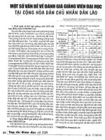 Một số vấn đề về đánh giá giảng viên đại học tại cộng hòa dân chủ nhân dân lào