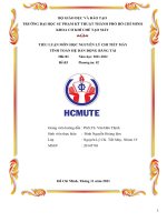 TIỂU LUẬN MÔN HỌC NGUYÊN LÝ CHI TIẾT MAY TÍNH TOAN HỆ DẪN ĐÔNG BĂNG TẢI