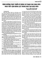 Định hướng phát triển kĩ năng sư phạm cho sinh viên theo hướng tiếp cận năng lực trong đào tạo giáo viên