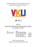 Đề án 1 Phân tích môi trường kinh doanh công ty cổ phần vinafco