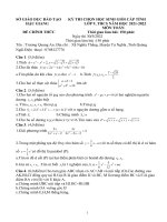 ĐÁP ÁN HSG HẬU GIANG 2021-2022