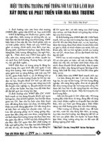 Hiệu trưởng trường phổ thông với vai trò lãnh đạo xây dựng và phát triển văn hoá nhà trường