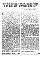 Những vấn đề cần quan tâm trong công tác giáo dục thẩm mĩ cho sinh viên việt nam hiện nay