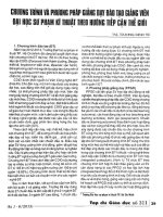 Chương trình và phương pháp giảng dạy đào tạo giảng viên đại học sư phạm kĩ thuật theo hướng tiếp cận thế giới