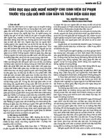 Giáo dục đạo đức nghề nghiệp cho sinh viên sư phạm trước yêu cầu đổi mới căn bản và toàn diện giáo dục