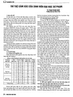 Trí tuệ cảm xúc của sinh viên đại học sư phạm