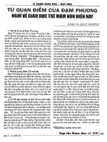 Từ quan điểm của đạm phương nghĩ về giáo dục trẻ mầm non hiện nay