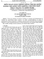 Biên soạn giáo trình tiếng trung quốc dành cho sinh viên không chuyên ngữ  thực trạng và kiến nghị