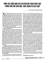 Công tác thẩm định các văn bản quy phạm pháp luật trong lĩnh vực giáo dục thực trạng và giải pháp