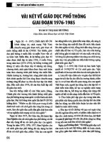 Vài nét về giáo dục phổ thông giai đoạn 1976 1985