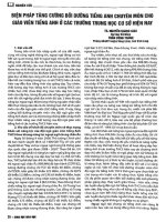 Biện pháp tăng cường bồi dưỡng tiếng anh chuyên môn cho giáo viên tiếng anh ở các trường trung học cơ sở hiện nay
