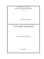 Văn xuôi Việt Nam giai đoạn 1975 đến nay từ cách đọc chấn thương.