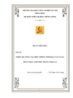 THIẾT KẾ CÔNG TẮC ĐIỆN THÔNG MINH BẬT TẮT 2 LOA  PHÁT NHẠC CHO MỘT TRANG TRẠI GÀ