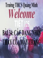 Bài 34: Các hình dạng nhìn thấy của Mặt trăng