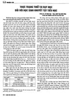 Thực trạng thiết bị dạy học đối với học sinh khuyết tật tiểu học