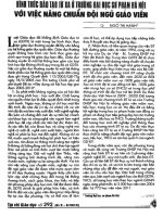 Hình thức đào tạo từ xa ở trường đại học sư phạm hà nội với việc nâng chuẩn đội ngũ giáo viên