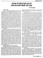 Vài nét về thời kì đầu lịch sử giáo dục nghề nghiệp ở việt nam