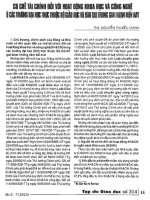 Cơ chế tài chính đối với hoạt động khoa học và công nghệ ở các trường đại học trực thuộc bộ giáo dục và đào tạo trong giai đoạn hiện nay