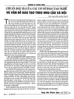 Chuẩn đầu ra của các cơ sở đào tạo nghề và vấn đề đào tạo theo nhu cầu xã hội