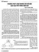 Phương pháp luận nghiên cứu đổi mới giáo dục phổ thông hiện nay