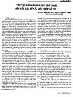 Tiếp tục đổi mới giáo dục phổ thông nên bắt đầu từ các giải pháp xã hội